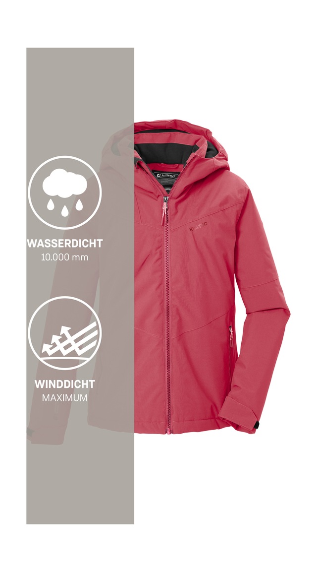 Killtec Funktionsjacke »KOW 161 GRLS JCKT« Wind- und wasserdichte Mädchenjacke mit Teflon EcoElite™ Imprägnierung