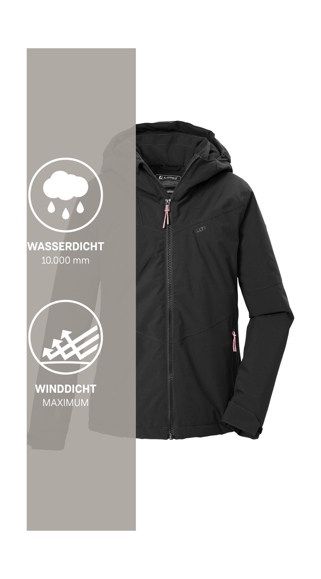 Killtec Funktionsjacke »KOW 161 GRLS JCKT« Wind- und wasserdichte Mädchenjacke mit Teflon EcoElite™ Imprägnierung