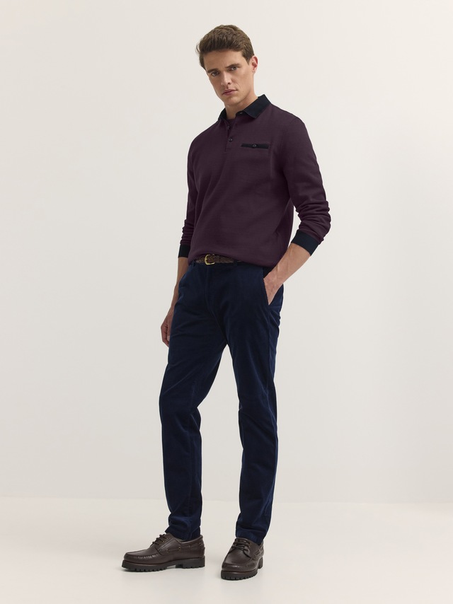 bugatti Poloshirt »Modern Fit« Modern Fit Brusttasche Kontraststreifen