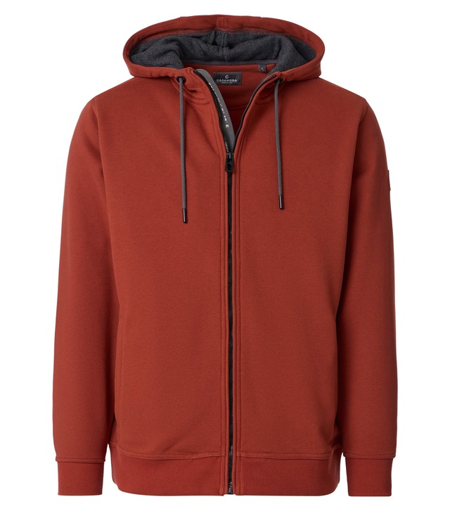 CASAMODA Kapuzensweatjacke »CASAMODA Sweatjacke mit Kapuze uni«