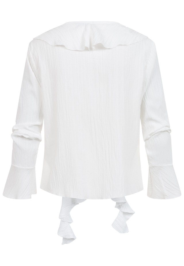 CLOUD 5IVE Klassische Bluse »CLOUD 5IVE Long-sleeved Blouse Ruffled Front«