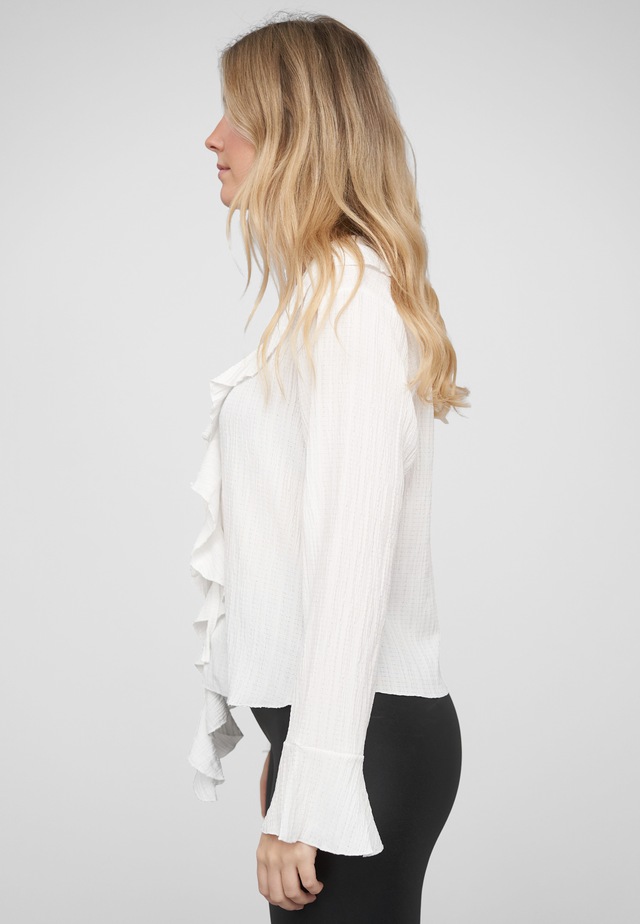 CLOUD 5IVE Klassische Bluse »CLOUD 5IVE Long-sleeved Blouse Ruffled Front«