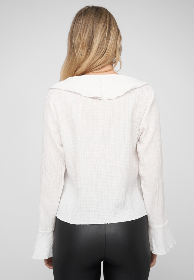 CLOUD 5IVE Klassische Bluse »CLOUD 5IVE Long-sleeved Blouse Ruffled Front«