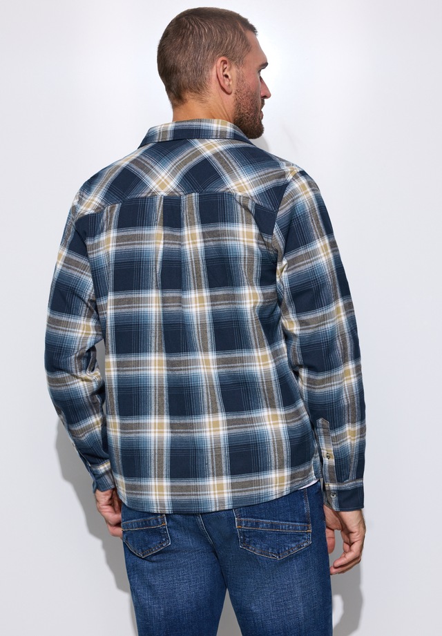 STREET ONE MEN Langarmhemd aus reiner Baumwolle