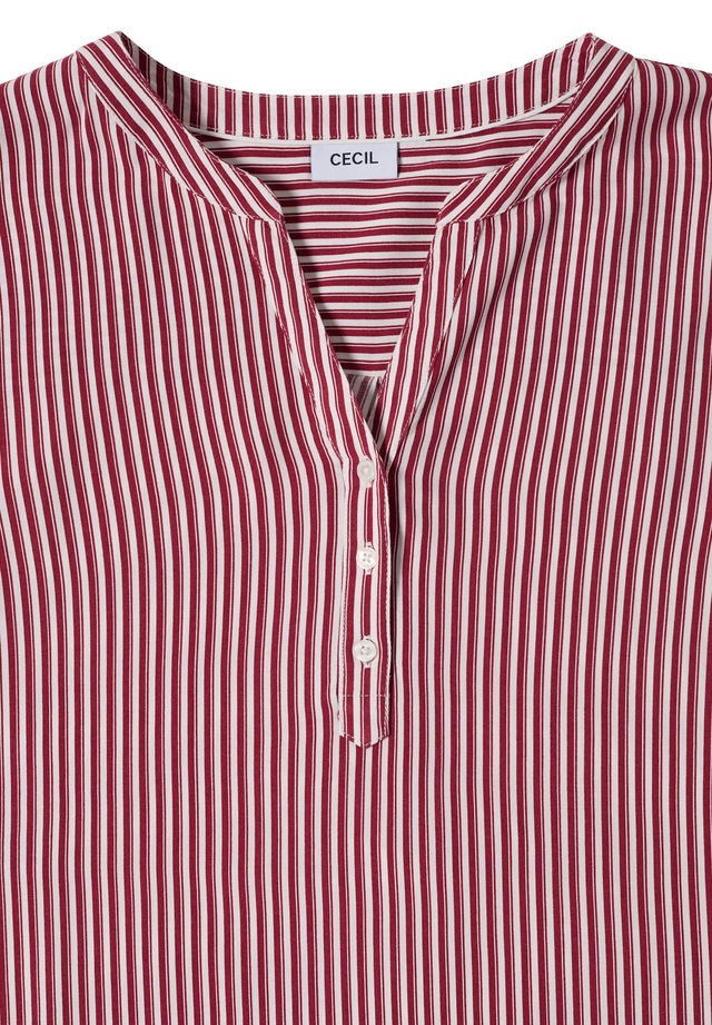 Cecil Shirtbluse mit geschlitztem Rundhalsausschnitt