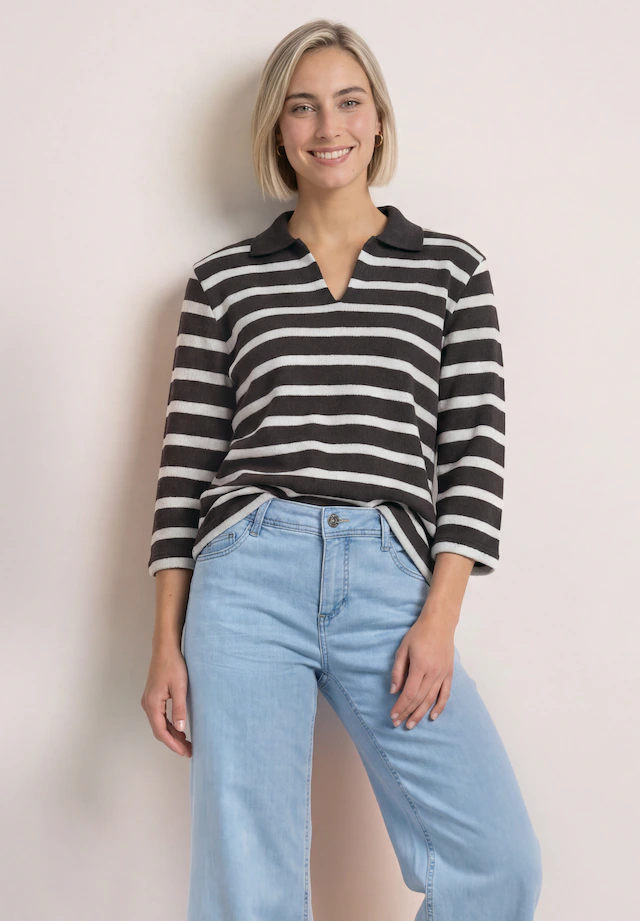 STREET ONE Poloshirt im Streifendesign