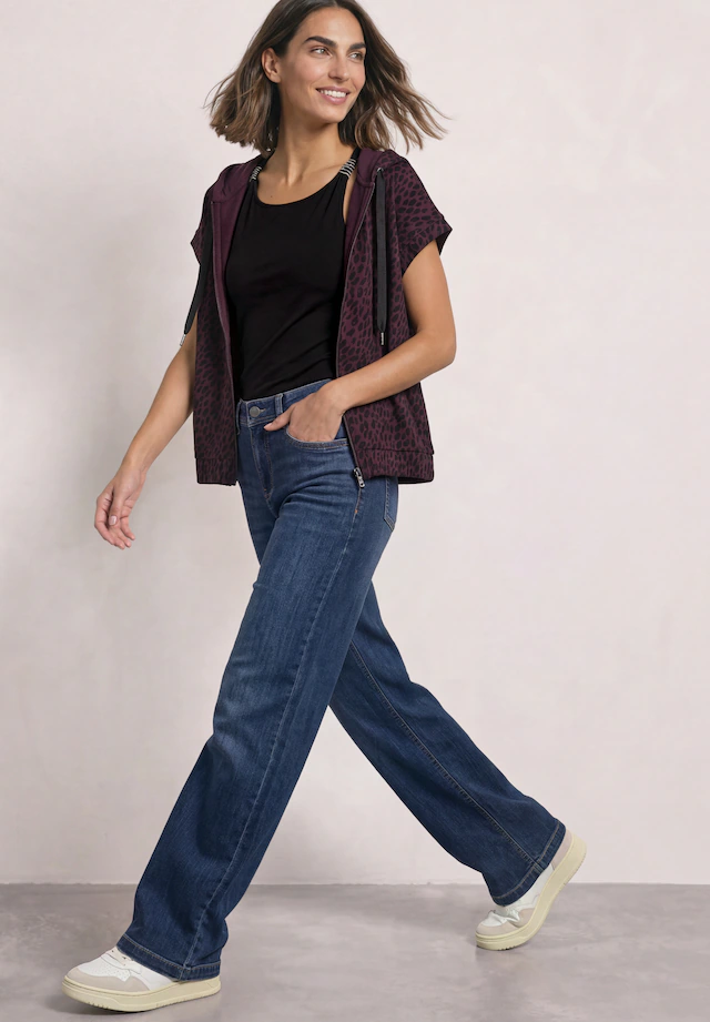 STREET ONE Cardigan mit Kapuze mit Tunnelzugband