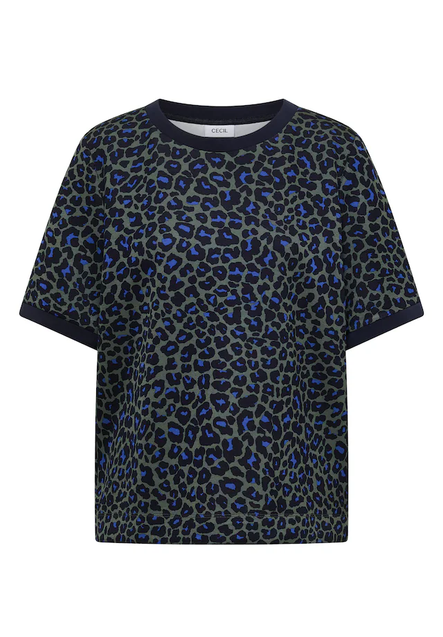 Cecil Rundhalsshirt mit Leomuster