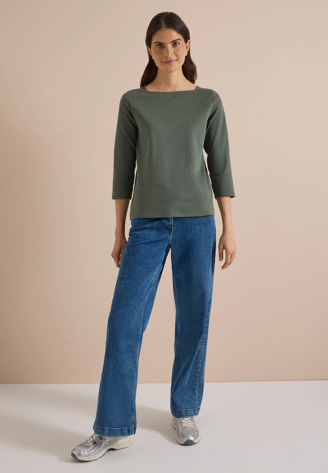 Cecil 3/4-Arm-Shirt aus reiner Baumwolle