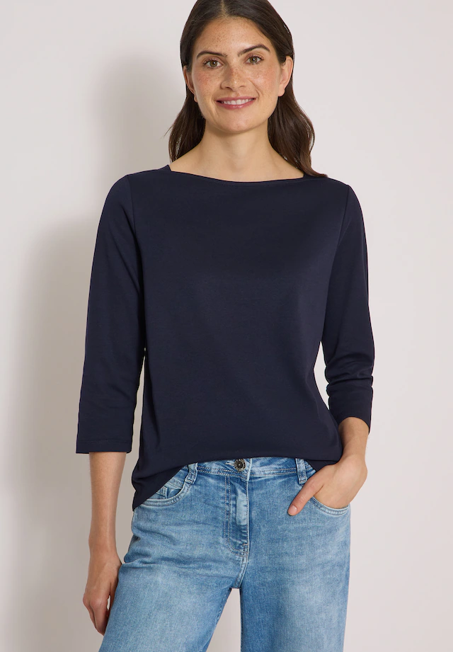 Cecil 3/4-Arm-Shirt aus reiner Baumwolle