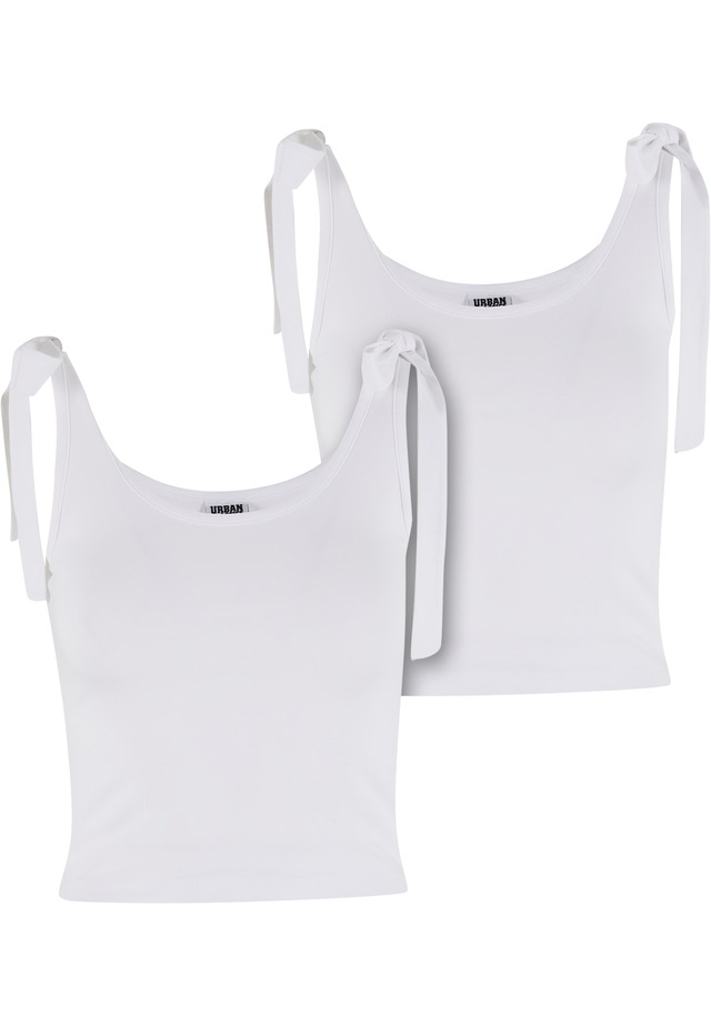 URBAN CLASSICS Muskelshirt »Urban Classics Ladies Tied Basic Jersey Top 2-Pack« 1