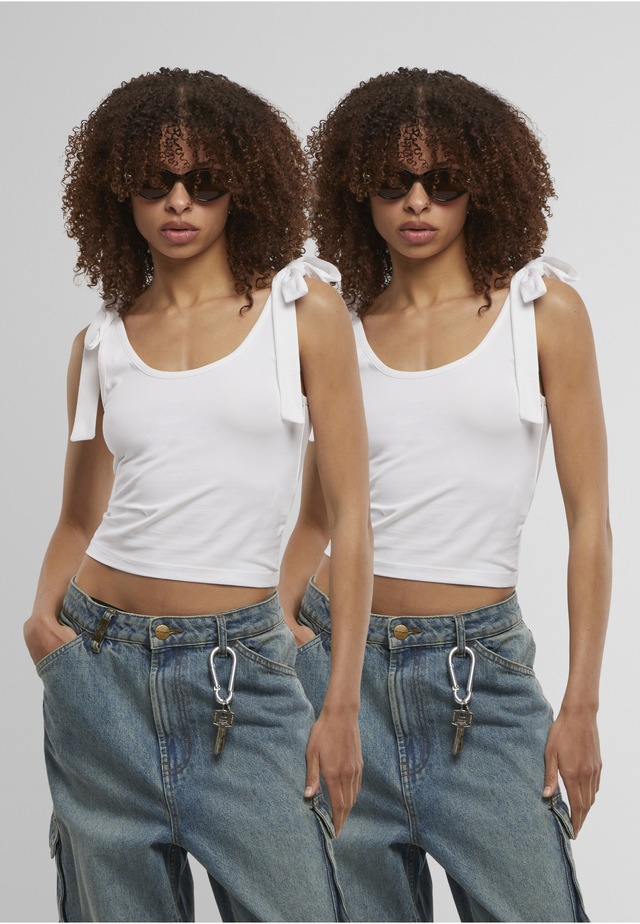 URBAN CLASSICS Muskelshirt »Urban Classics Ladies Tied Basic Jersey Top 2-Pack« 1