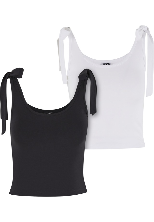 URBAN CLASSICS Muskelshirt »Urban Classics Ladies Tied Basic Jersey Top 2-Pack« 1