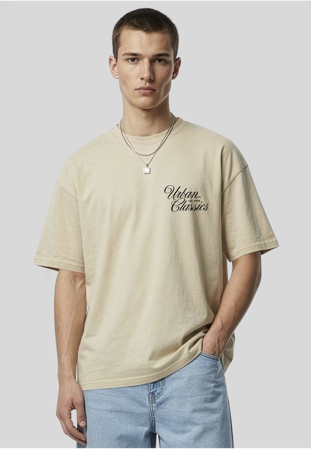 URBAN CLASSICS T-Shirt »Urban Classics Urban Classics Flow Script Logo Loose Tee« 1