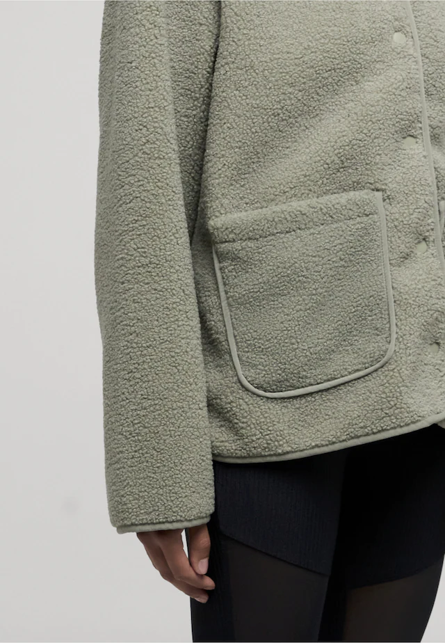 URBAN CLASSICS Outdoorjacke »Urban Classics Ladies Buttoned Teddy Jacket« 1 Stk. tlg. ohne Kapuze