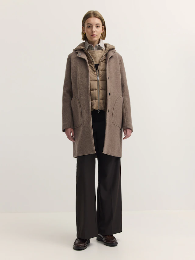 bugatti Kurzmantel »Regular Fit« Regular Fit Schurwolle Westeneinsatz