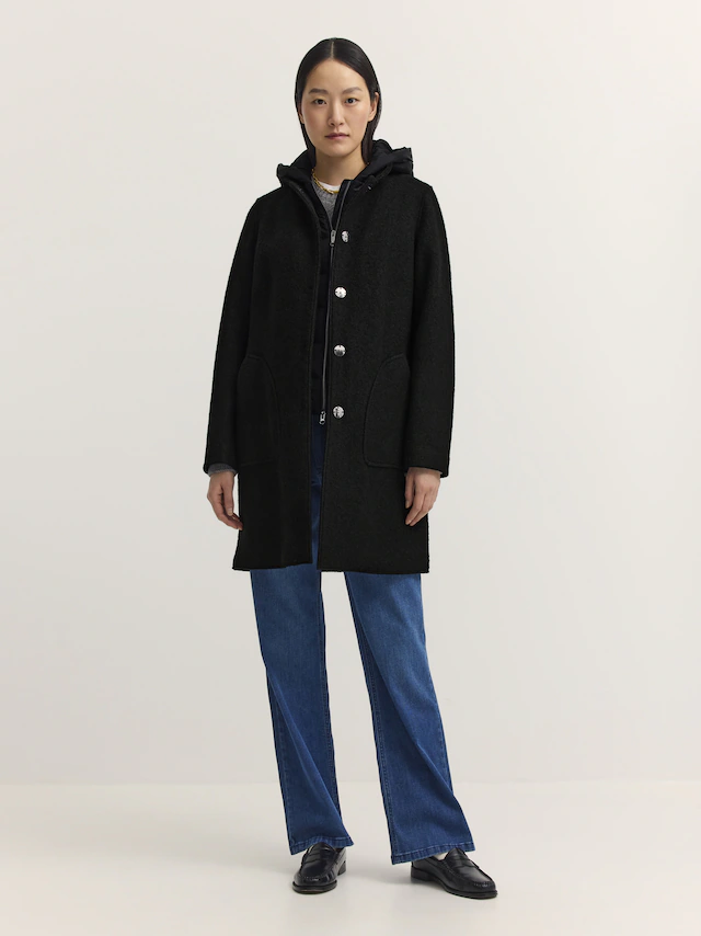 bugatti Kurzmantel »Regular Fit« Regular Fit Schurwolle Westeneinsatz