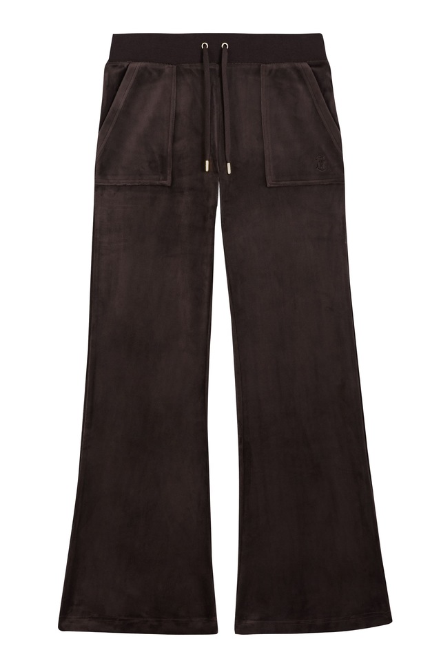 Juicy Couture Sweathose »LAYLA LOW RISE POCKETED FLARE. Damen« Trainingshose Damen, Sweathose, Velour, Jogginghose mit Glitzer, Sale