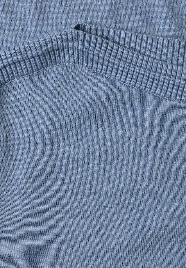 STREET ONE Strickpullover Feinstrick mit U-Boot-Ausschnitt / Viskose