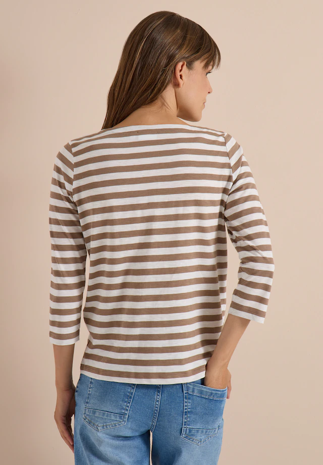 Cecil 3/4-Arm-Shirt aus reiner Baumwolle