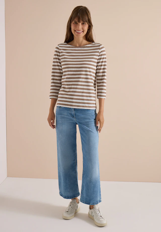 Cecil 3/4-Arm-Shirt aus reiner Baumwolle