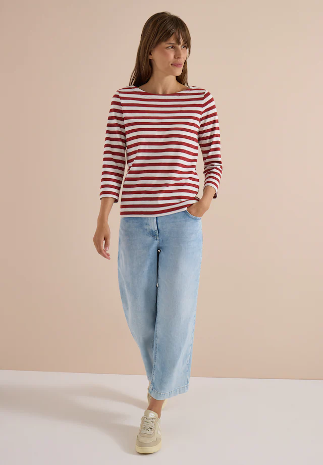 Cecil 3/4-Arm-Shirt aus reiner Baumwolle