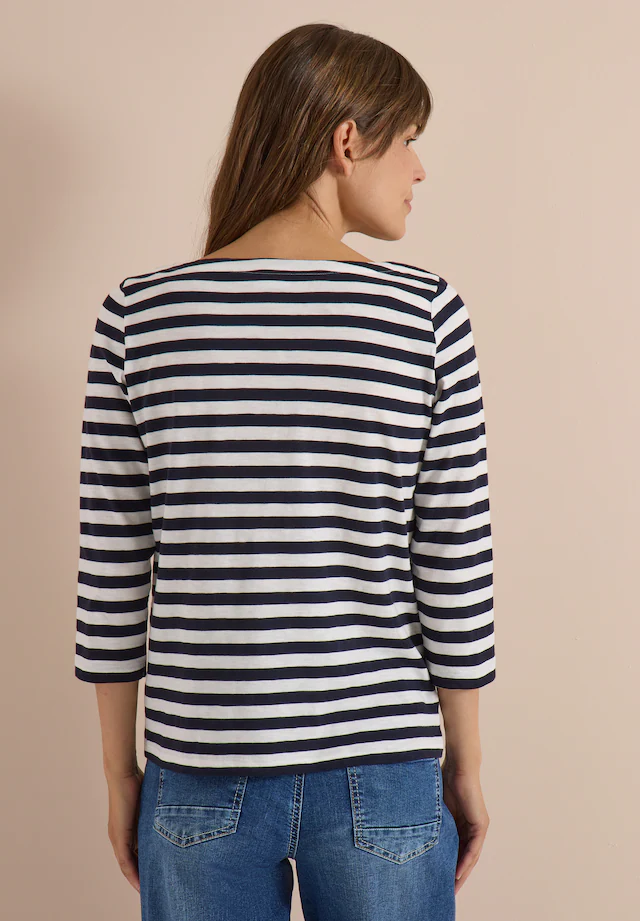 Cecil 3/4-Arm-Shirt aus reiner Baumwolle