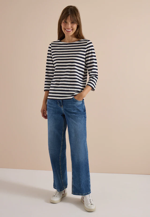 Cecil 3/4-Arm-Shirt aus reiner Baumwolle
