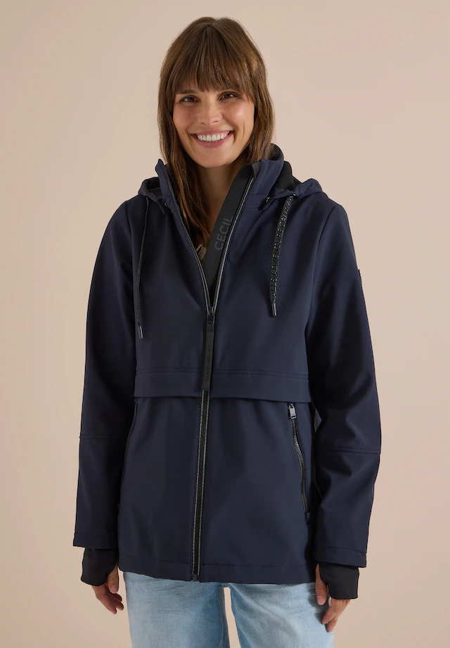 Cecil Softshelljacke ohne Kapuze in Unifarbe