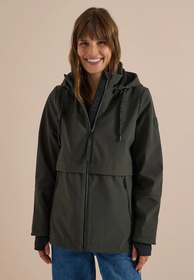 Cecil Softshelljacke ohne Kapuze in Unifarbe