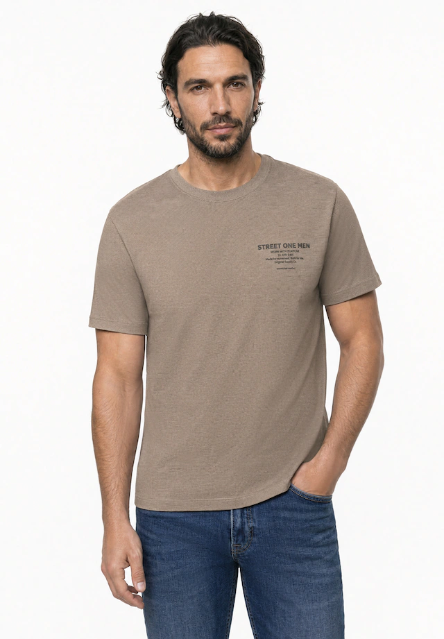 STREET ONE MEN T-Shirt aus reiner Baumwolle