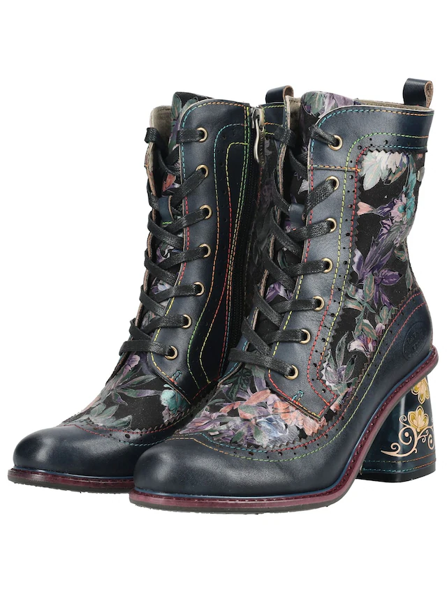 LAURA VITA Schnürstiefelette »LAURA VITA Stiefelette Leder/Textil«