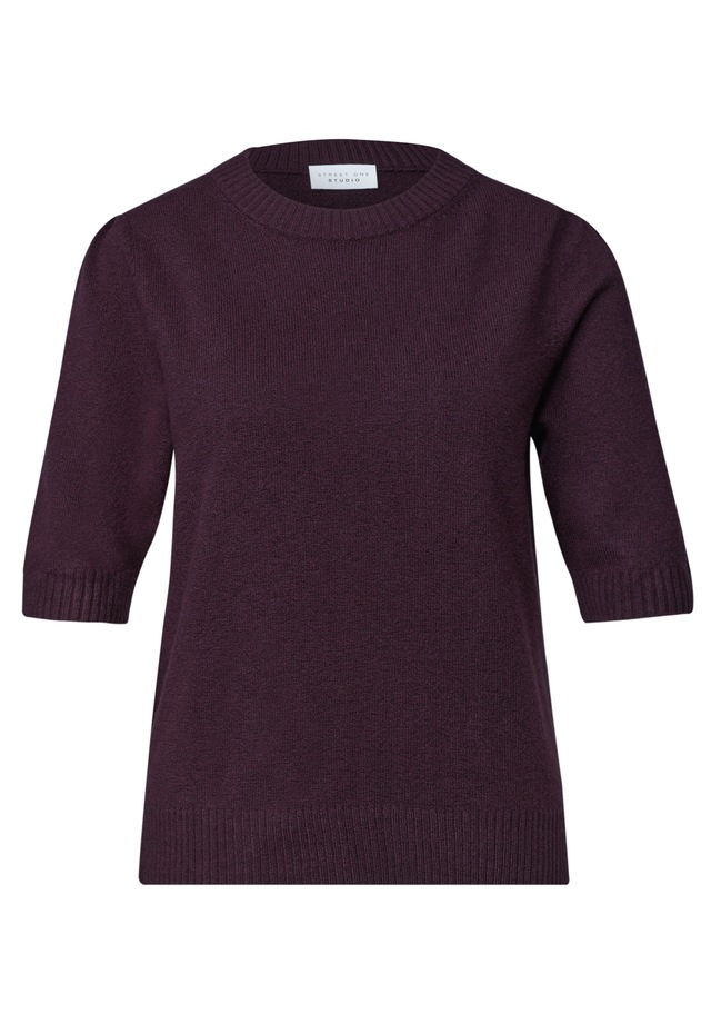 STREET ONE STUDIO Kurzarmpullover mit Raffungen an den Ärmeln