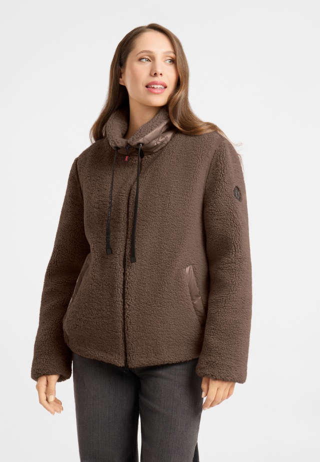 Frieda & Freddies Winterjacke »Frieda & Freddies Teddyjacke mit Nylon-Details«
