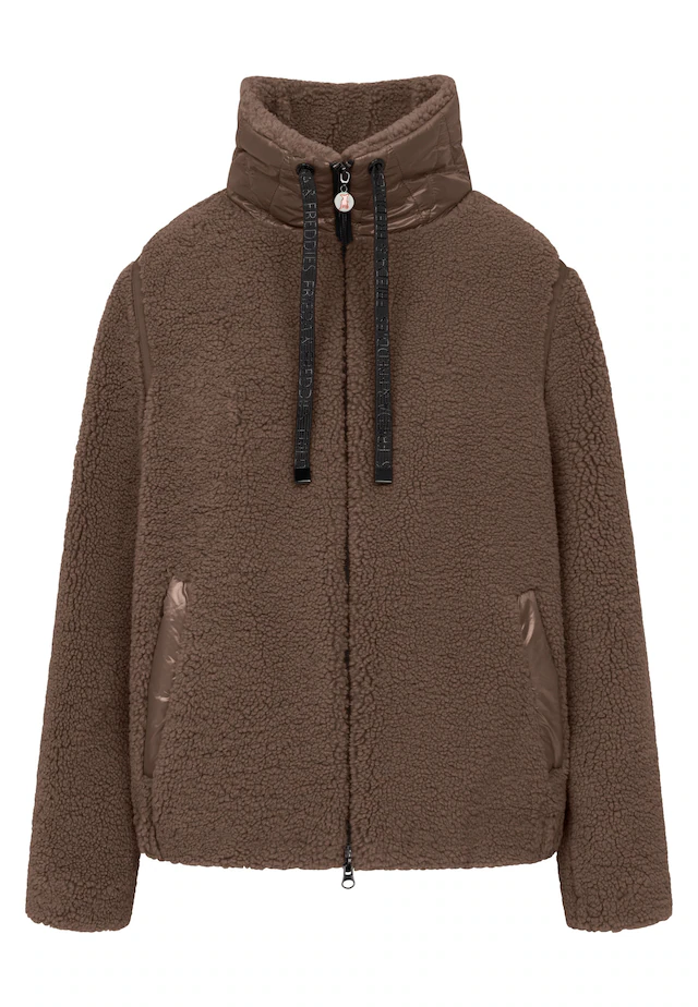 Frieda & Freddies Winterjacke »Frieda & Freddies Teddyjacke mit Nylon-Details«