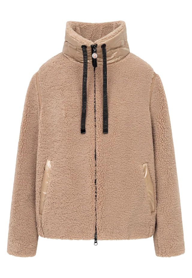 Frieda & Freddies Winterjacke »Frieda & Freddies Teddyjacke mit Nylon-Details«