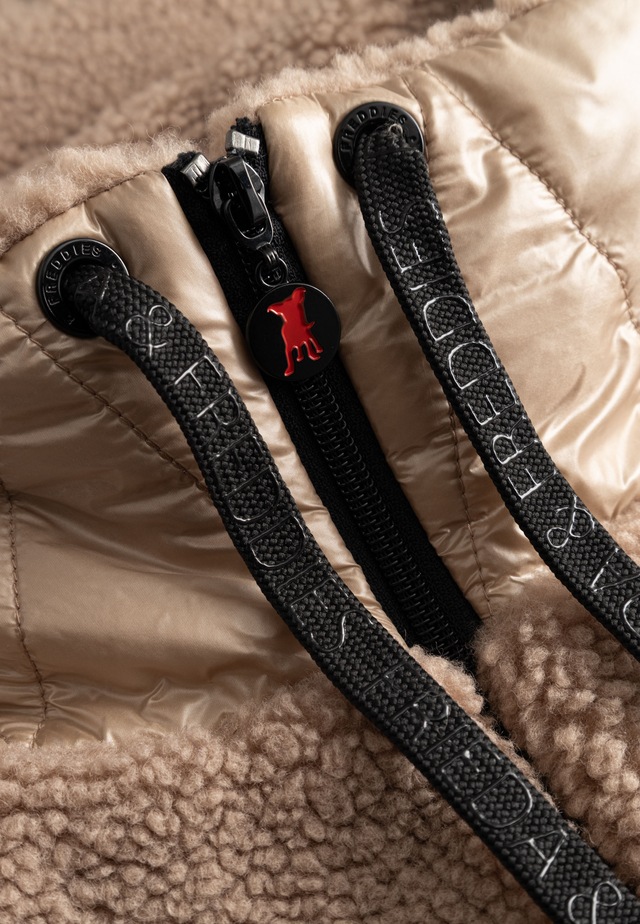 Frieda & Freddies Winterjacke »Frieda & Freddies Teddyjacke mit Nylon-Details«