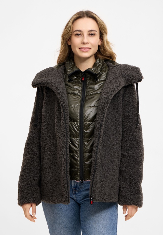 Frieda & Freddies Winterjacke »Frieda & Freddies Teddyjacke mit Double-Layer-Look«