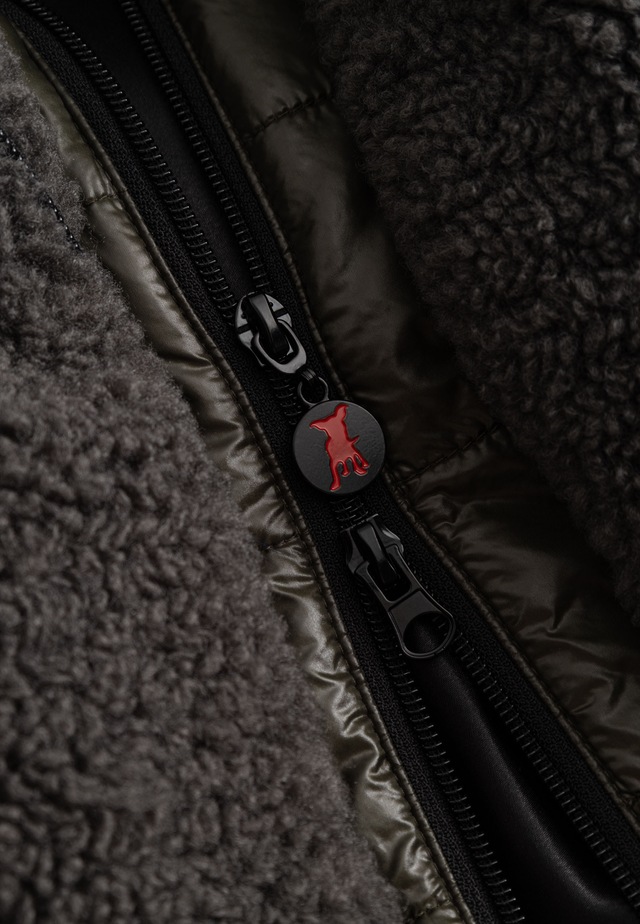Frieda & Freddies Winterjacke »Frieda & Freddies Teddyjacke mit Double-Layer-Look«