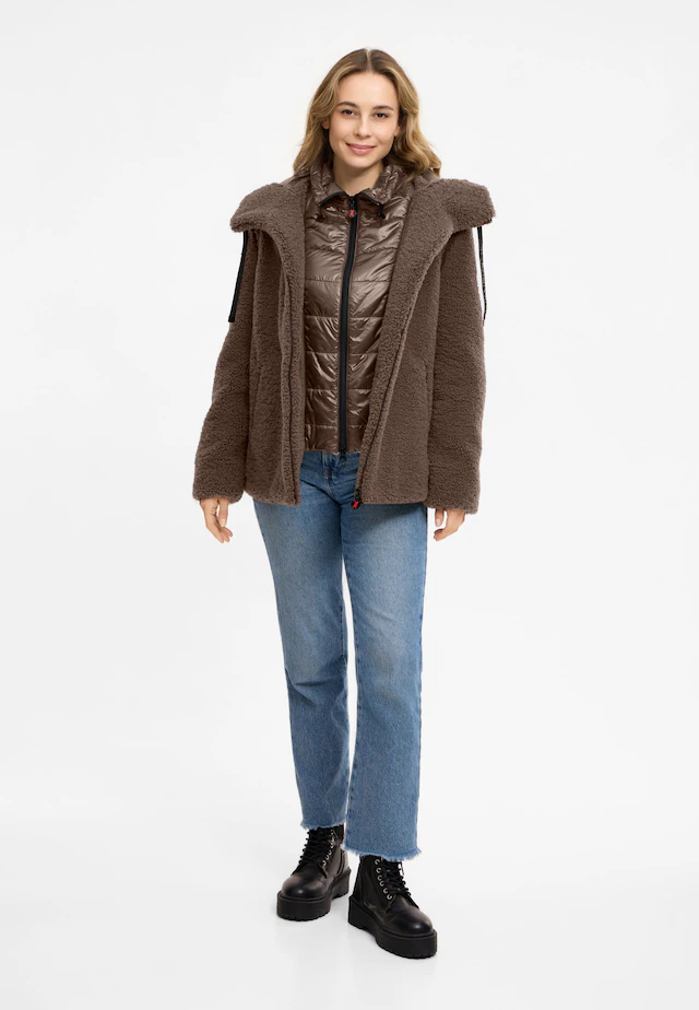 Frieda & Freddies Winterjacke »Frieda & Freddies Teddyjacke mit Double-Layer-Look«
