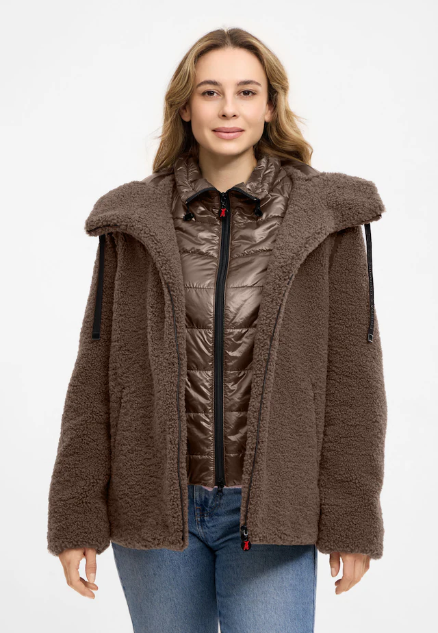 Frieda & Freddies Winterjacke »Frieda & Freddies Teddyjacke mit Double-Layer-Look«