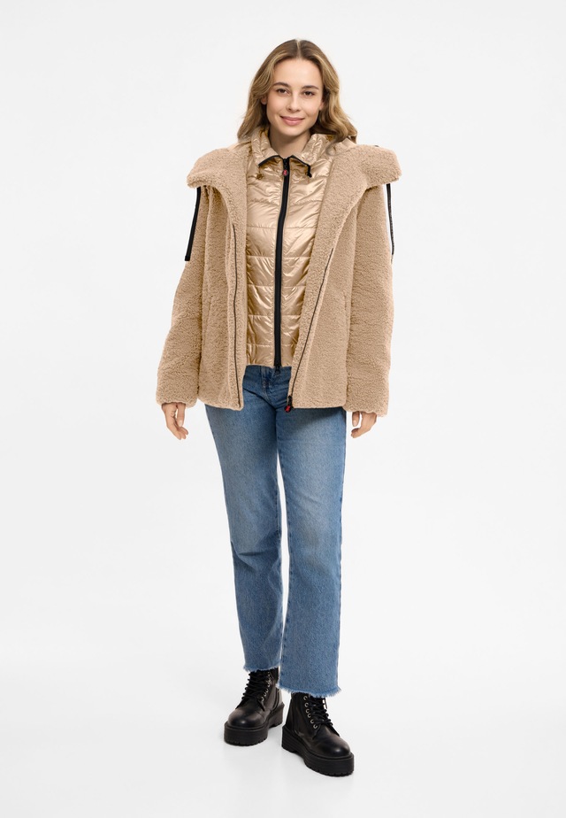Frieda & Freddies Winterjacke »Frieda & Freddies Teddyjacke mit Double-Layer-Look«