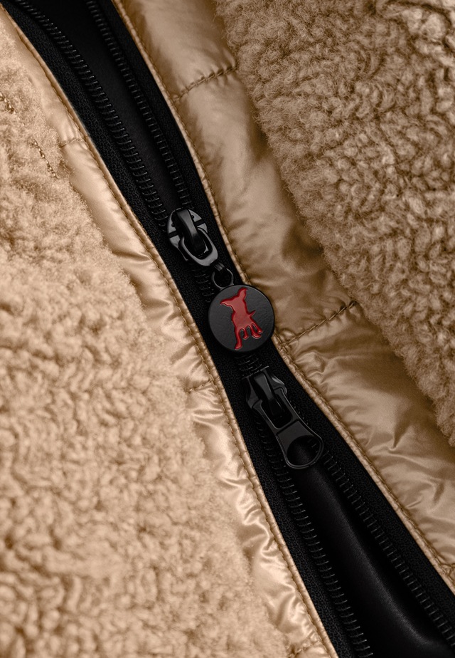 Frieda & Freddies Winterjacke »Frieda & Freddies Teddyjacke mit Double-Layer-Look«