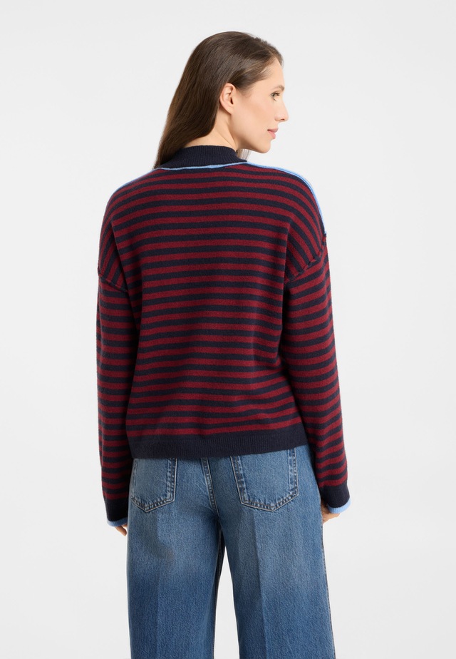 Frieda & Freddies Strickpullover »Frieda & Freddies Streifenpullover mit Stehkragen«