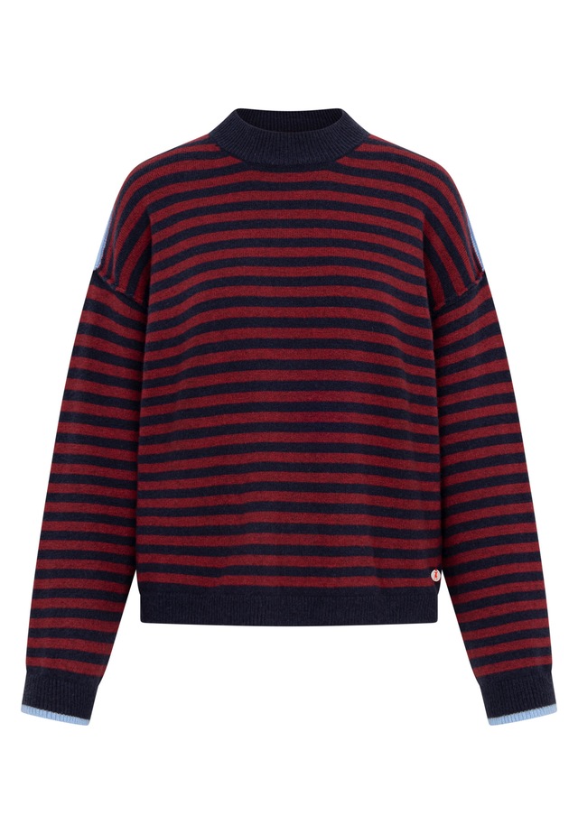 Frieda & Freddies Strickpullover »Frieda & Freddies Streifenpullover mit Stehkragen«