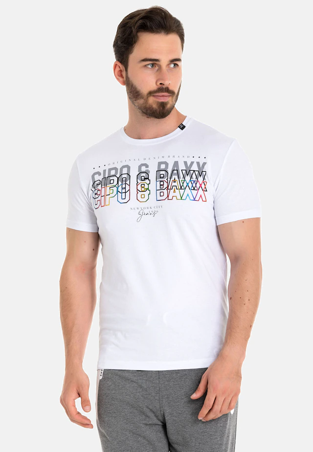 Cipo & Baxx T-Shirt »CT717« gerade geschnitten
