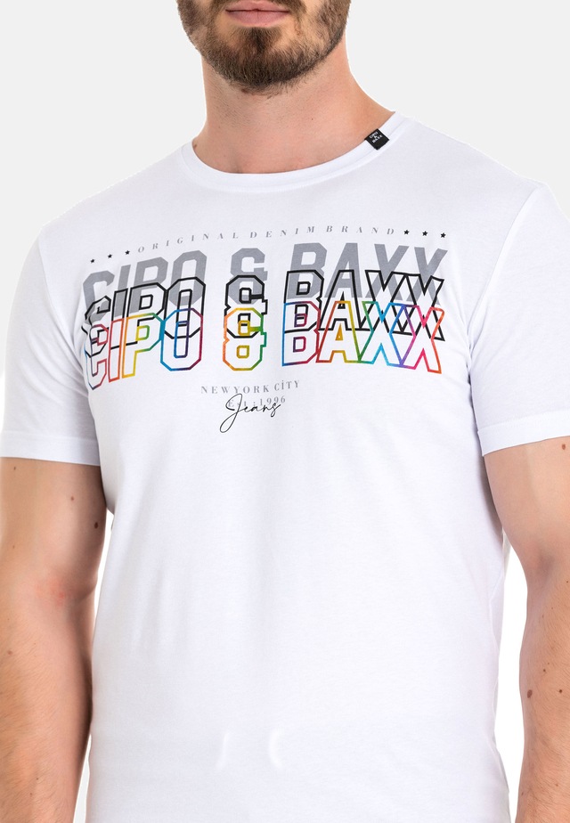 Cipo & Baxx T-Shirt »CT717« gerade geschnitten