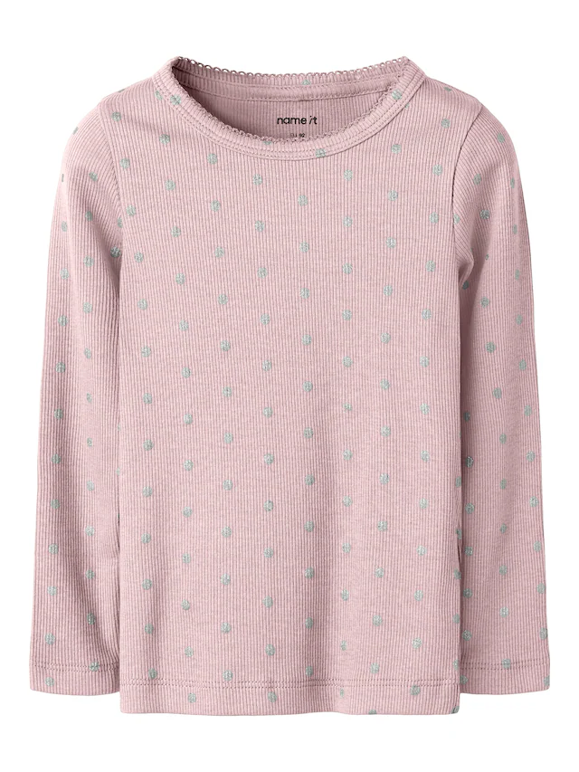 Name It Langarmshirt »NMFLONA LS XSL TOP« Baumwollmischung, slim fit