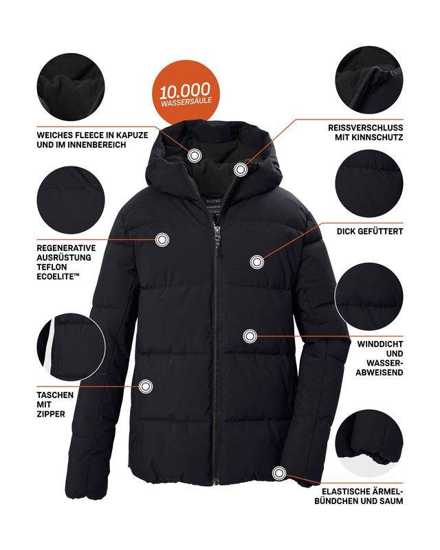 Killtec Steppjacke »KOW 146 BYS QLTD JCKT« Winddichte, wasserabweisende Kinderjacke mit Fleece-Innenfutter