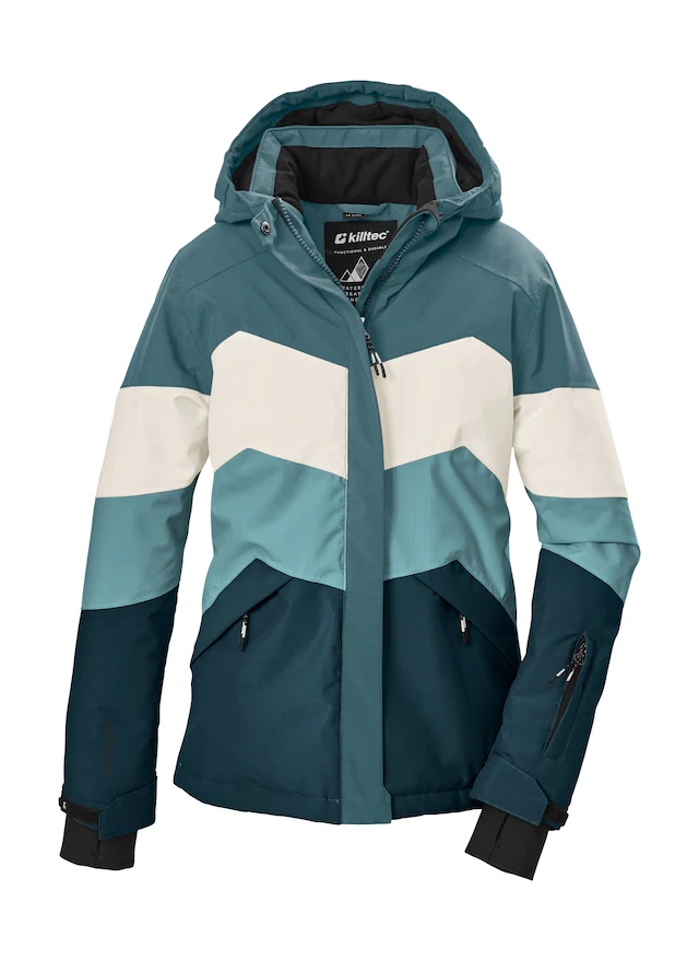 Killtec Skijacke »KSW 188 GRLS SKI JCKT« Kinder Skijacke: wasserdicht, atmungsaktiv, verstellbar, Colourblock